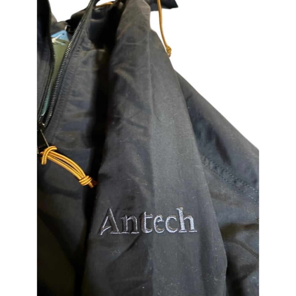 NWT L.L.Bean Anorak Windbreaker Jacket Mens Large Antech Embroidered Black - Picture 8 of 9